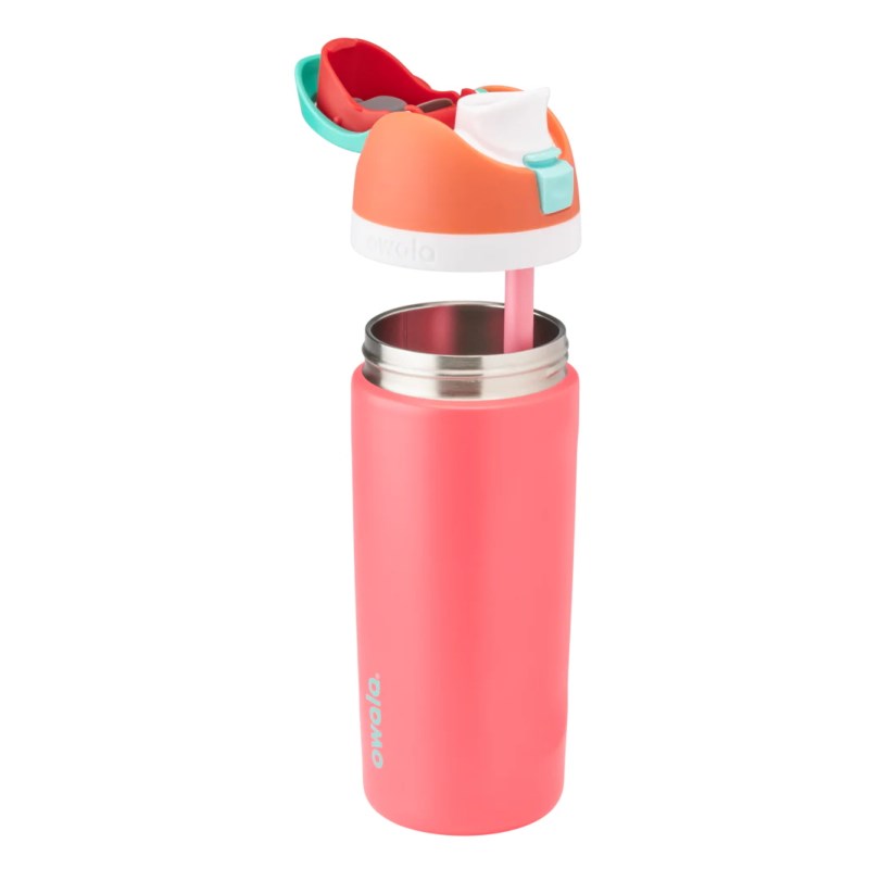 16oz Water Bottle Owala Kids' FreeSip® Stainless Steel Fireball | COLOMBIA 2840WU