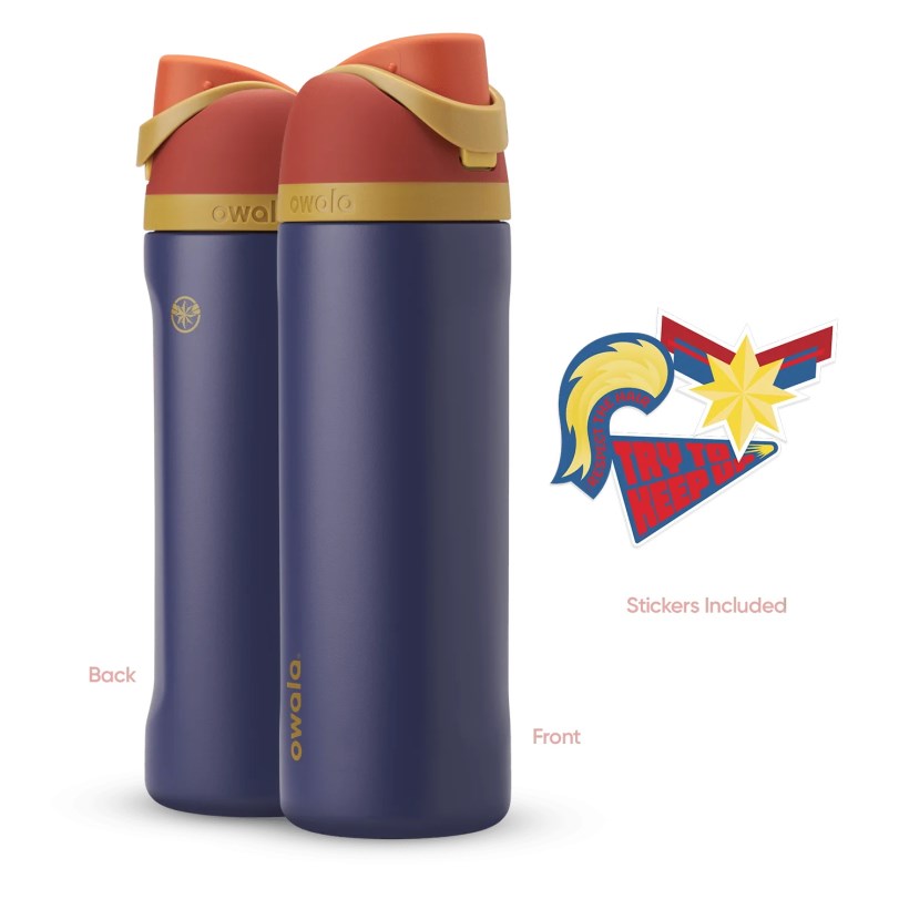 24oz Water Bottle Owala Marvel Stainless Steel Captain Marvel | COLOMBIA 4189WD