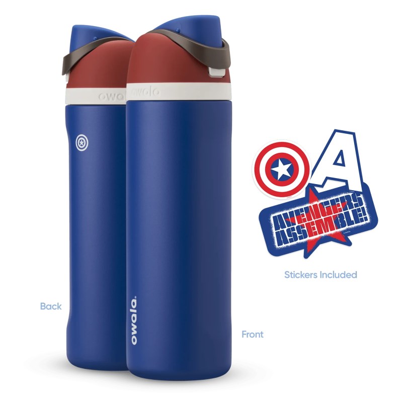 24oz Water Bottle Owala Marvel Stainless Steel Captain America | COLOMBIA 8659UA