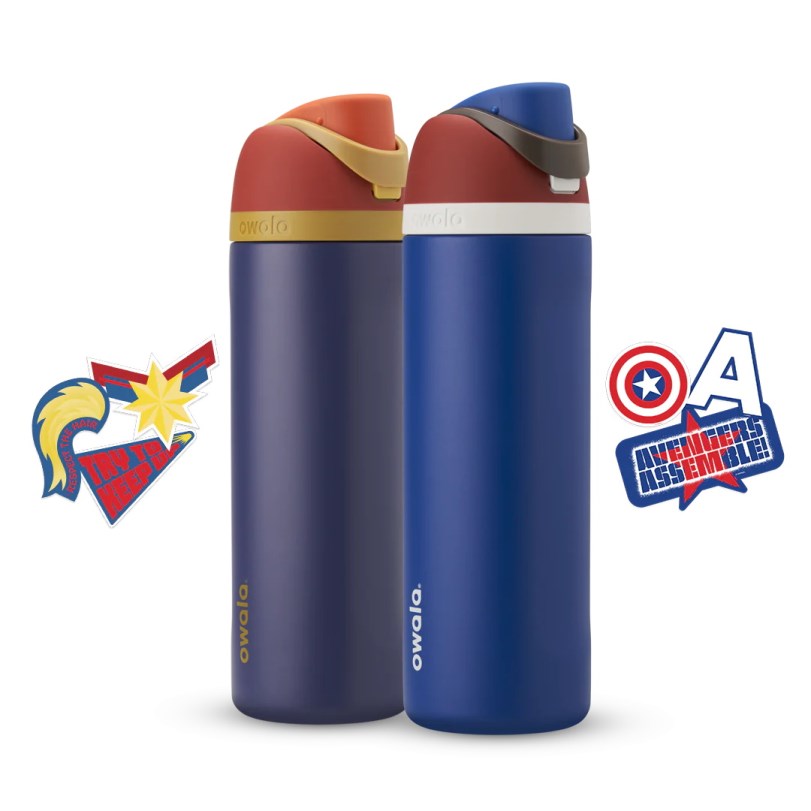 24oz Water Bottle Owala Marvel Stainless Steel Captain America | COLOMBIA 8659UA